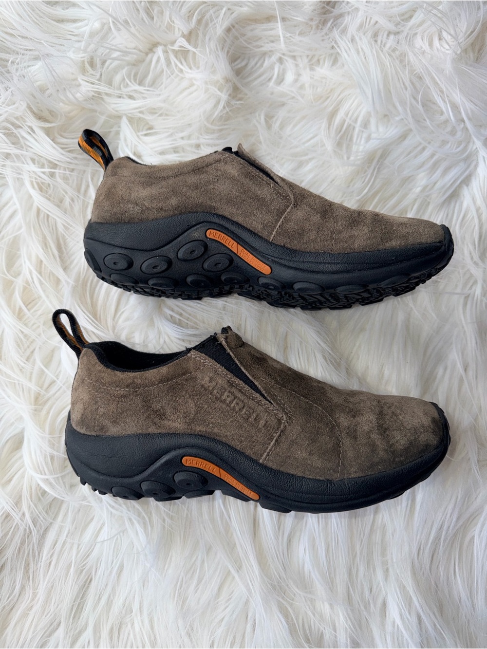 Merrell Women’s 8 Jungle Moc Gunsmoke Suede Slip-On Shoes - Picture 3 of 8